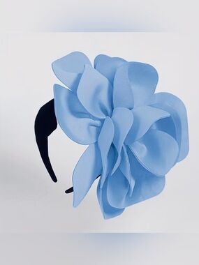 Kentucky Derby Hat Elegant Blue Floral Headband Fascinator - Women Accessories